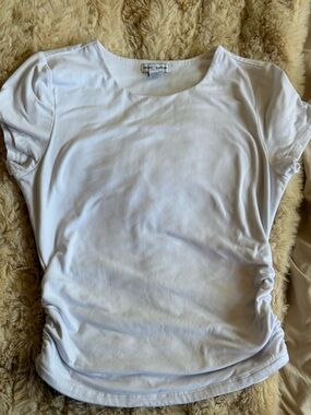White Women's Short-Sleeve Sleep Tee by Unknown Brand